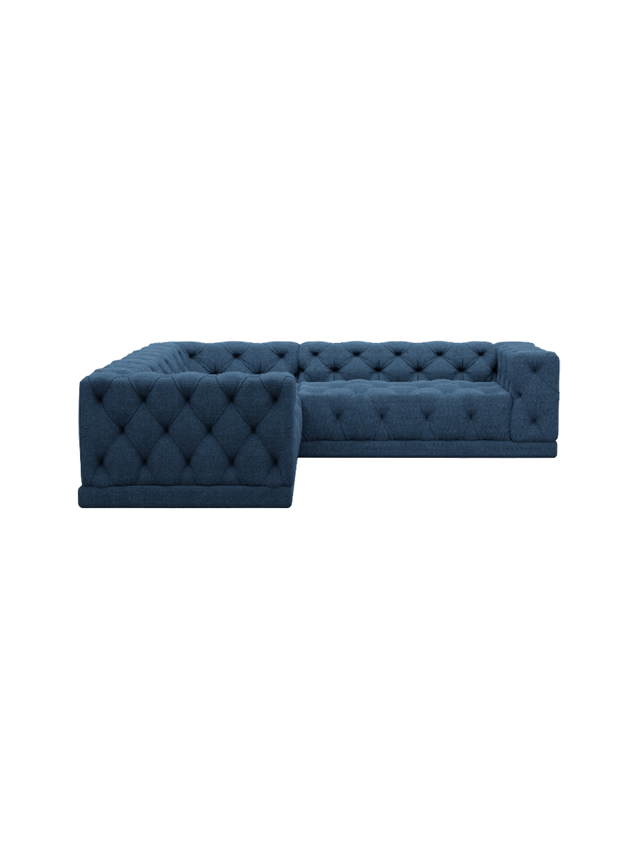 
5-Sitzer Design Ecksofa „Malika“ mit Strukturstoff-Bezug - Strukturstoff Anthrazit