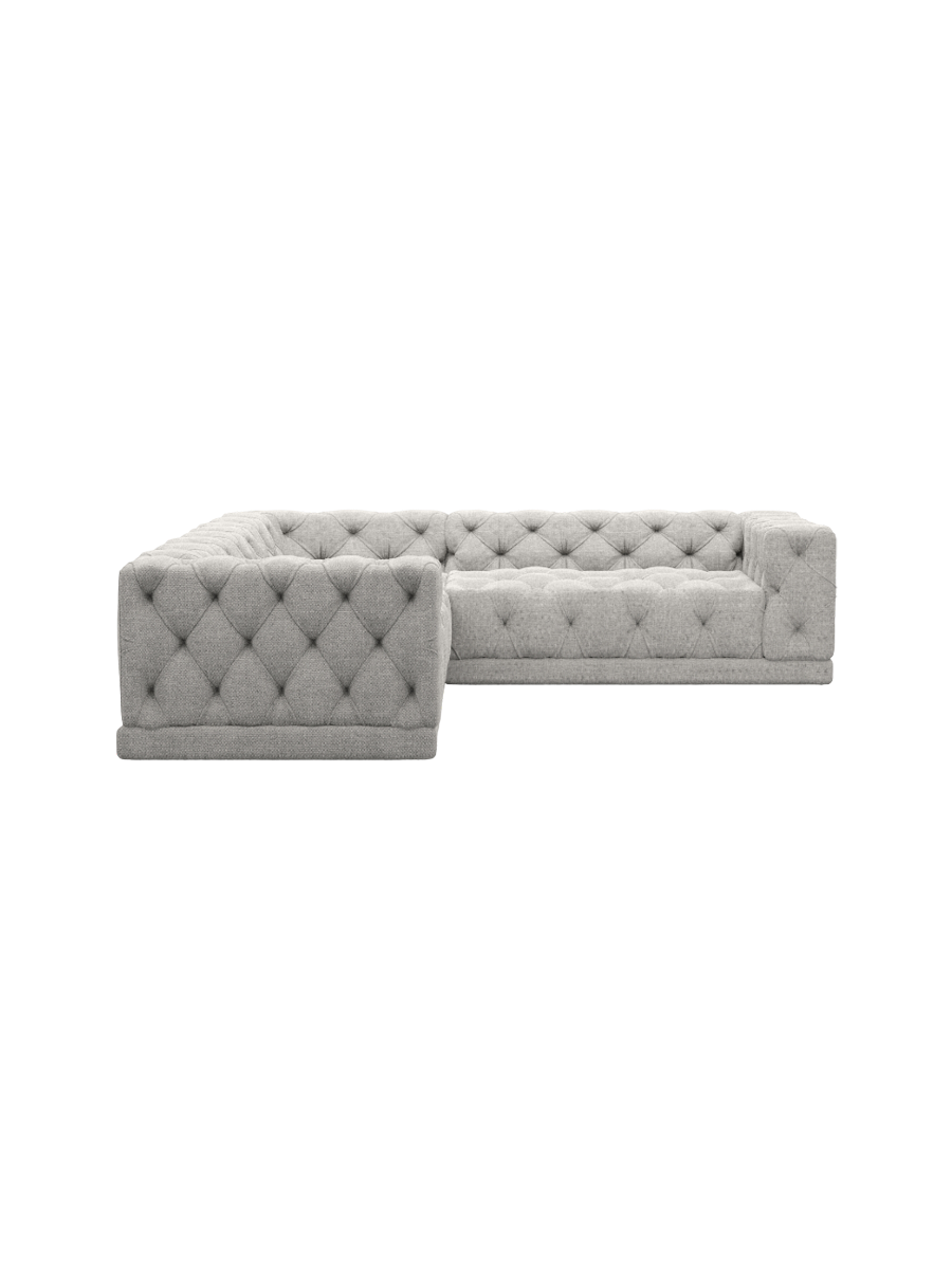 
5-Sitzer Design Ecksofa „Malika“ mit Strukturstoff-Bezug - Strukturstoff Anthrazit