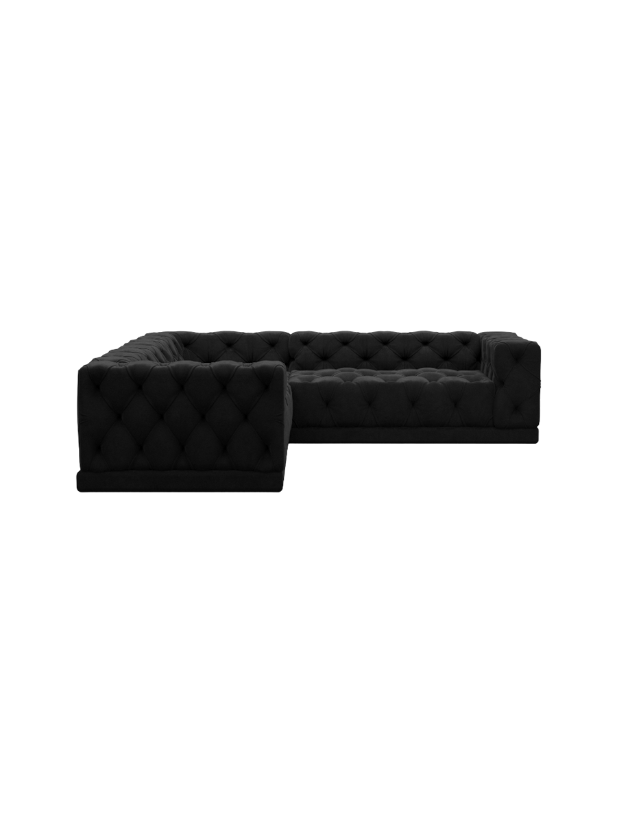 
5-Sitzer Design Ecksofa „Malika“ mit Samtbezug - Samtbezug Königsblau