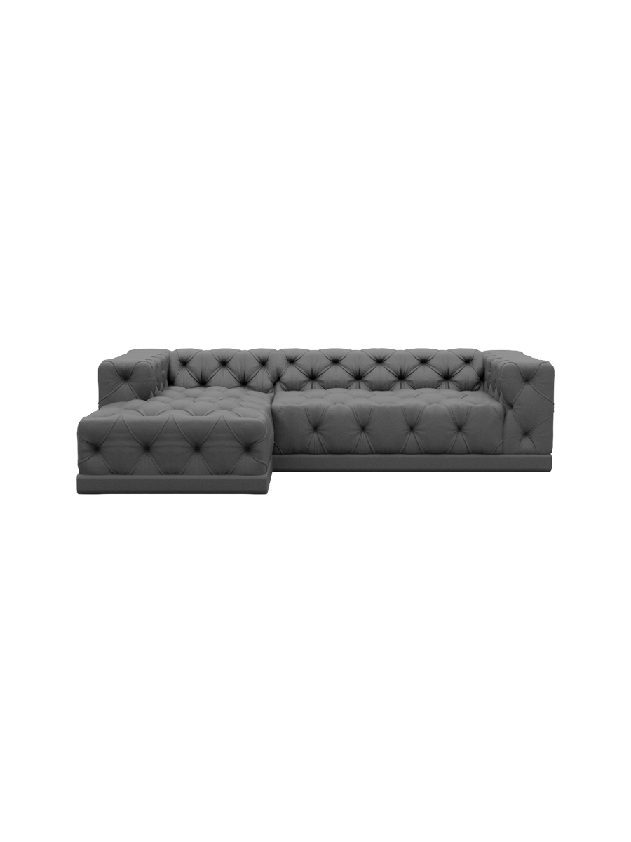 
4-Sitzer Design Echtleder Ecksofa „Malika“ - Echtleder Beige / Eckteil links