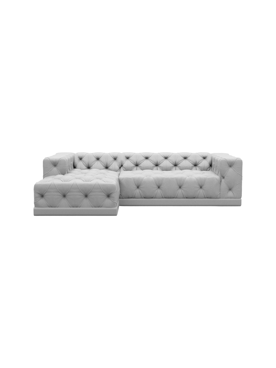 
4-Sitzer Design Echtleder Ecksofa „Malika“ - Echtleder Beige / Eckteil links