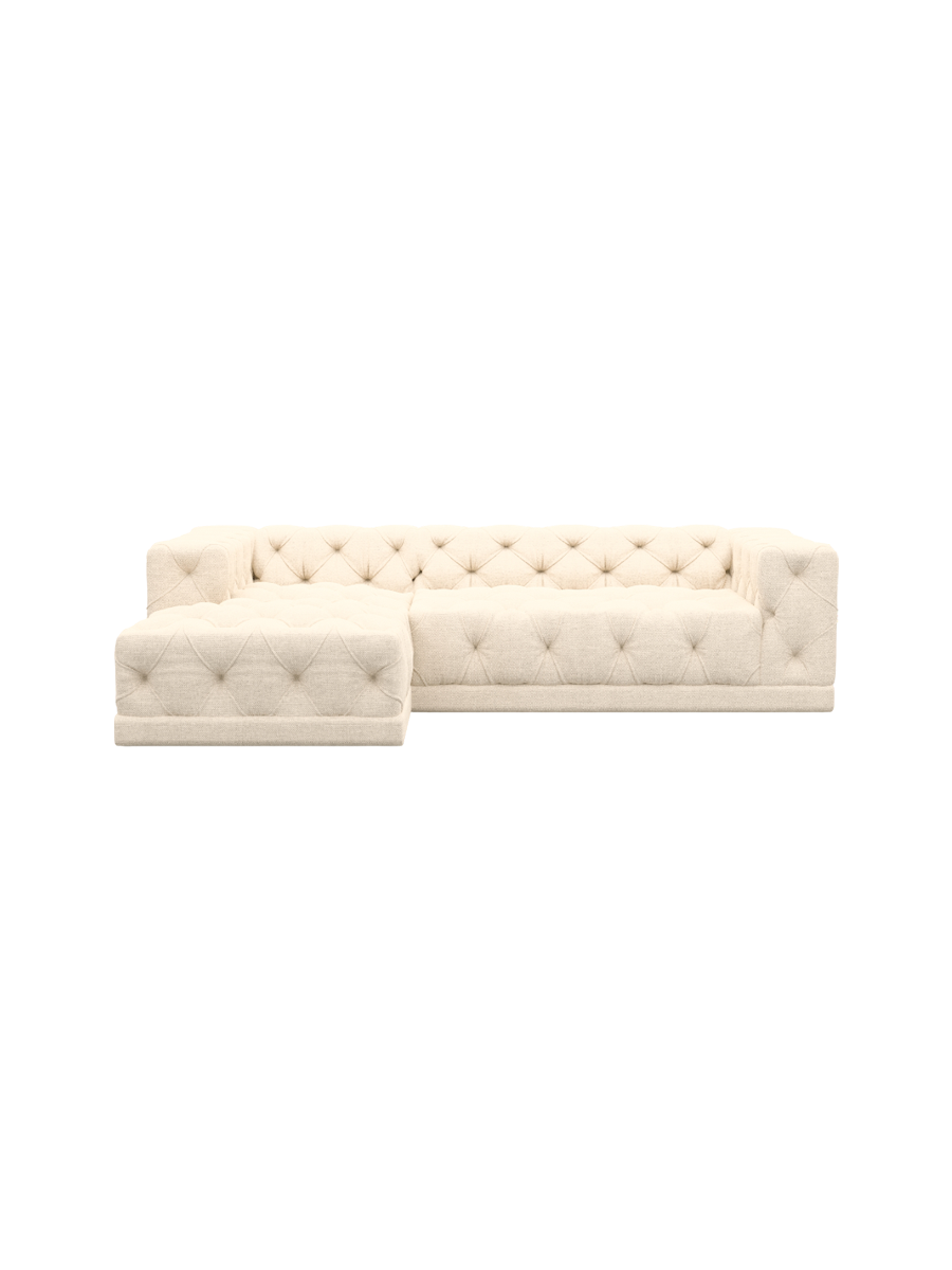 
4-Sitzer Design Ecksofa „Malika“ mit Strukturstoff-Bezug - Strukturstoff Anthrazit / Eckteil links
