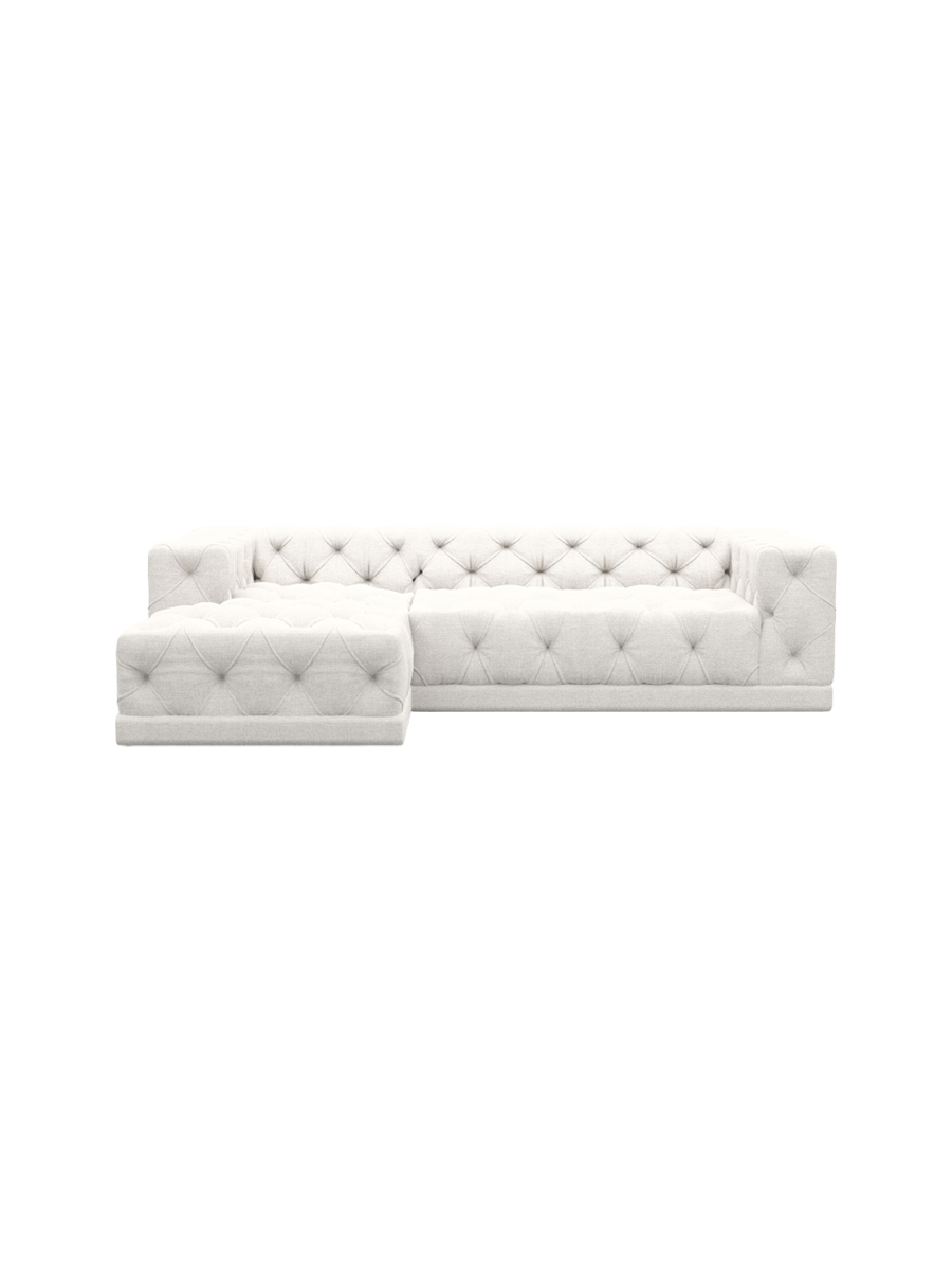 
4-Sitzer Design Ecksofa „Malika“ mit Strukturstoff-Bezug - Strukturstoff Anthrazit / Eckteil links