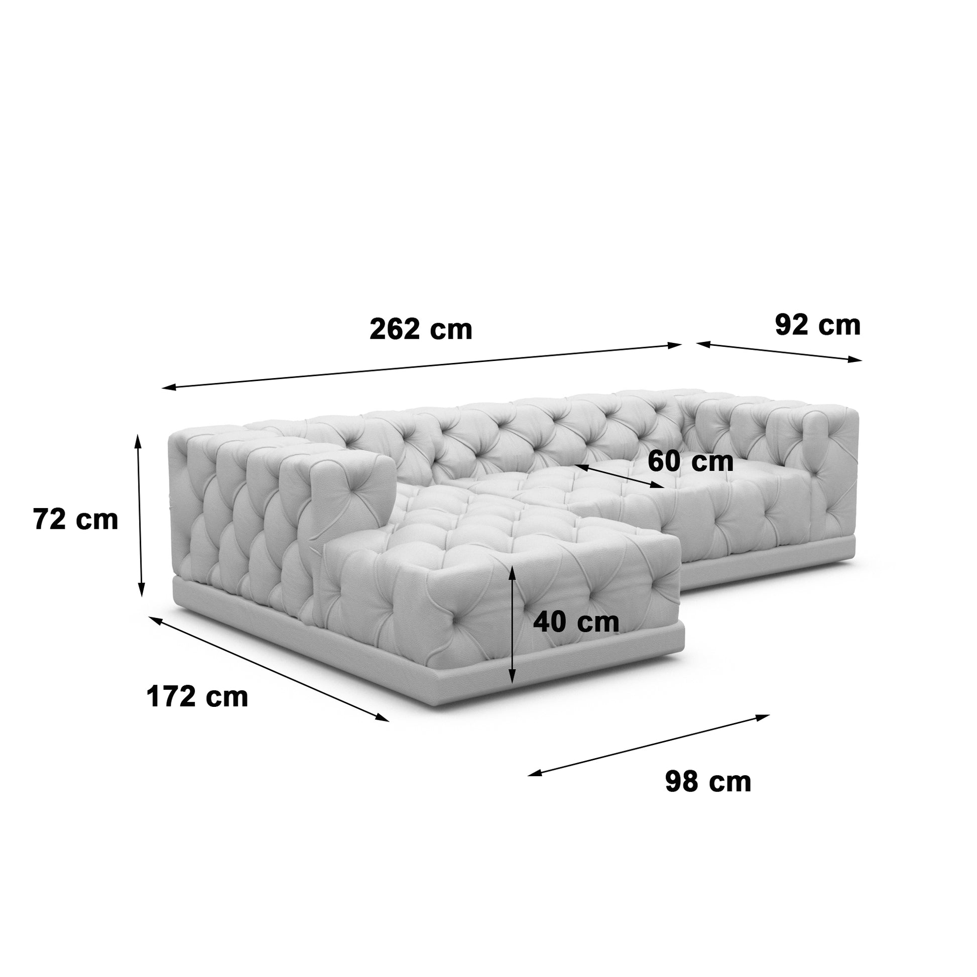 
4-Sitzer Design Ecksofa „Malika“ mit Samtbezug - Samtbezug Königsblau / Eckteil links