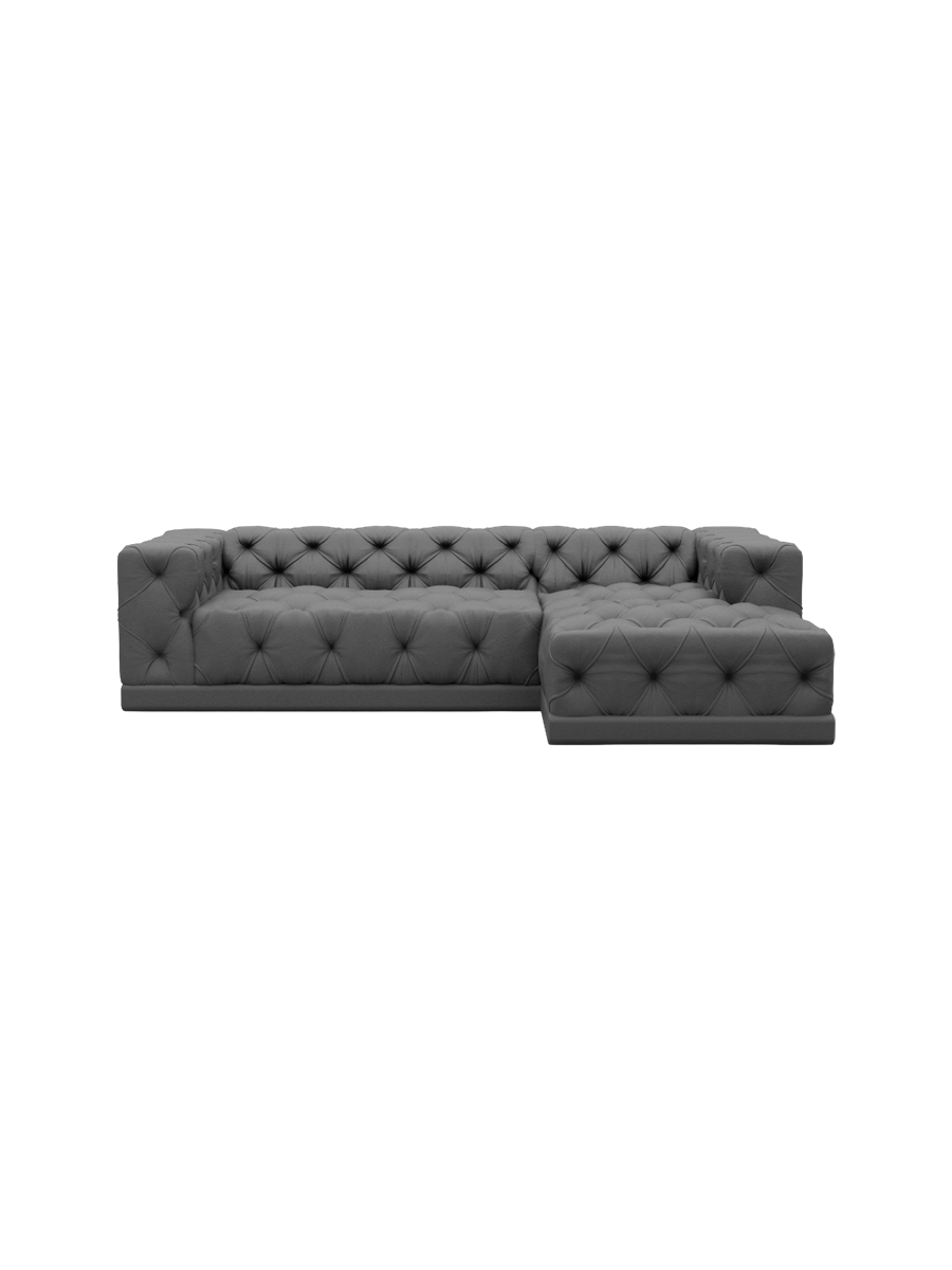 
4-Sitzer Design Echtleder Ecksofa „Malika“ - Echtleder Beige / Eckteil links