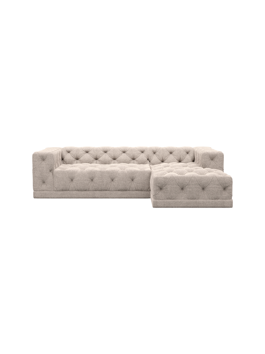 
4-Sitzer Design Ecksofa „Malika“ mit Strukturstoff-Bezug - Strukturstoff Anthrazit / Eckteil links