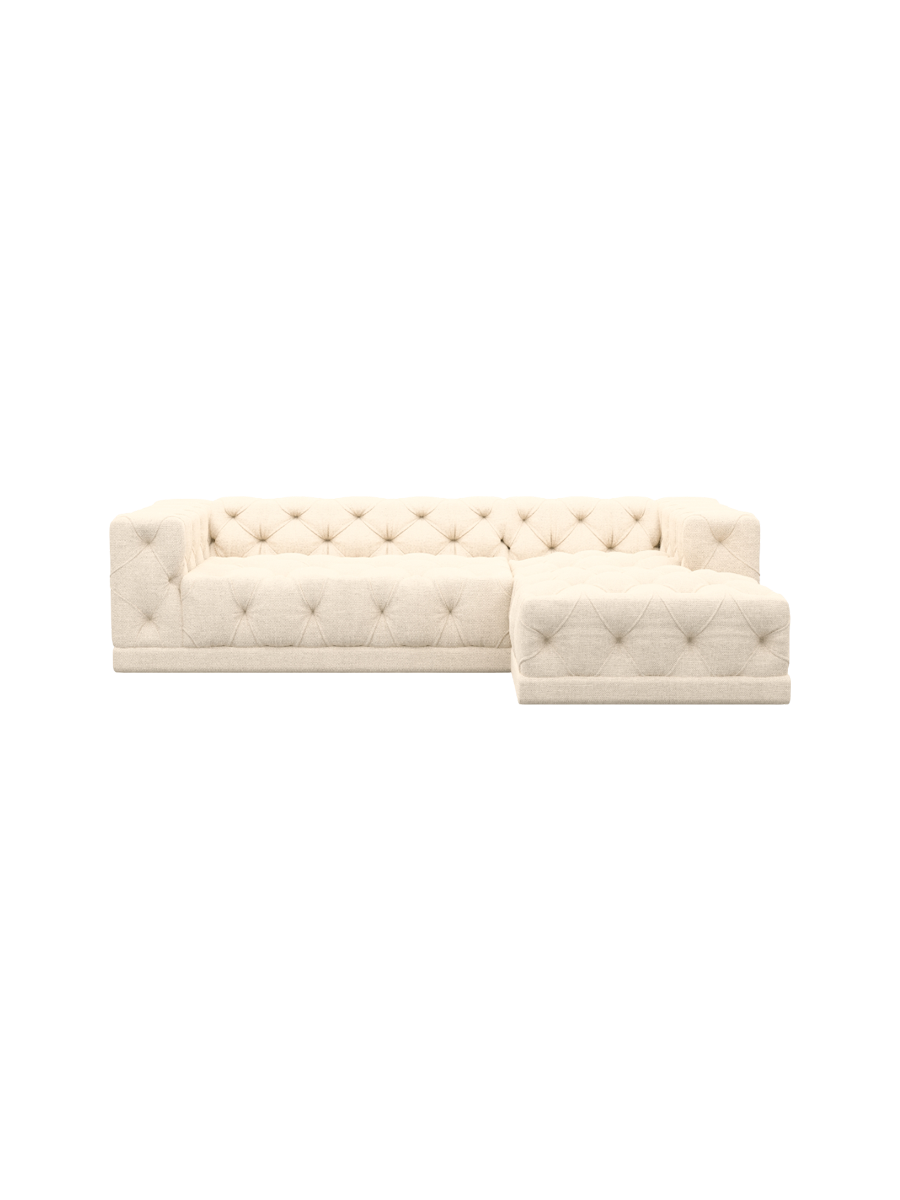 
4-Sitzer Design Ecksofa „Malika“ mit Strukturstoff-Bezug - Strukturstoff Anthrazit / Eckteil links