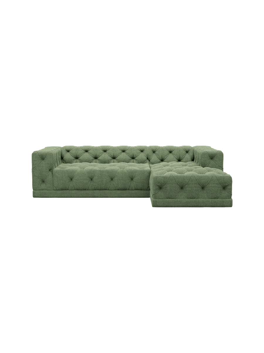 
4-Sitzer Design Ecksofa „Malika“ mit Strukturstoff-Bezug - Strukturstoff Anthrazit / Eckteil links