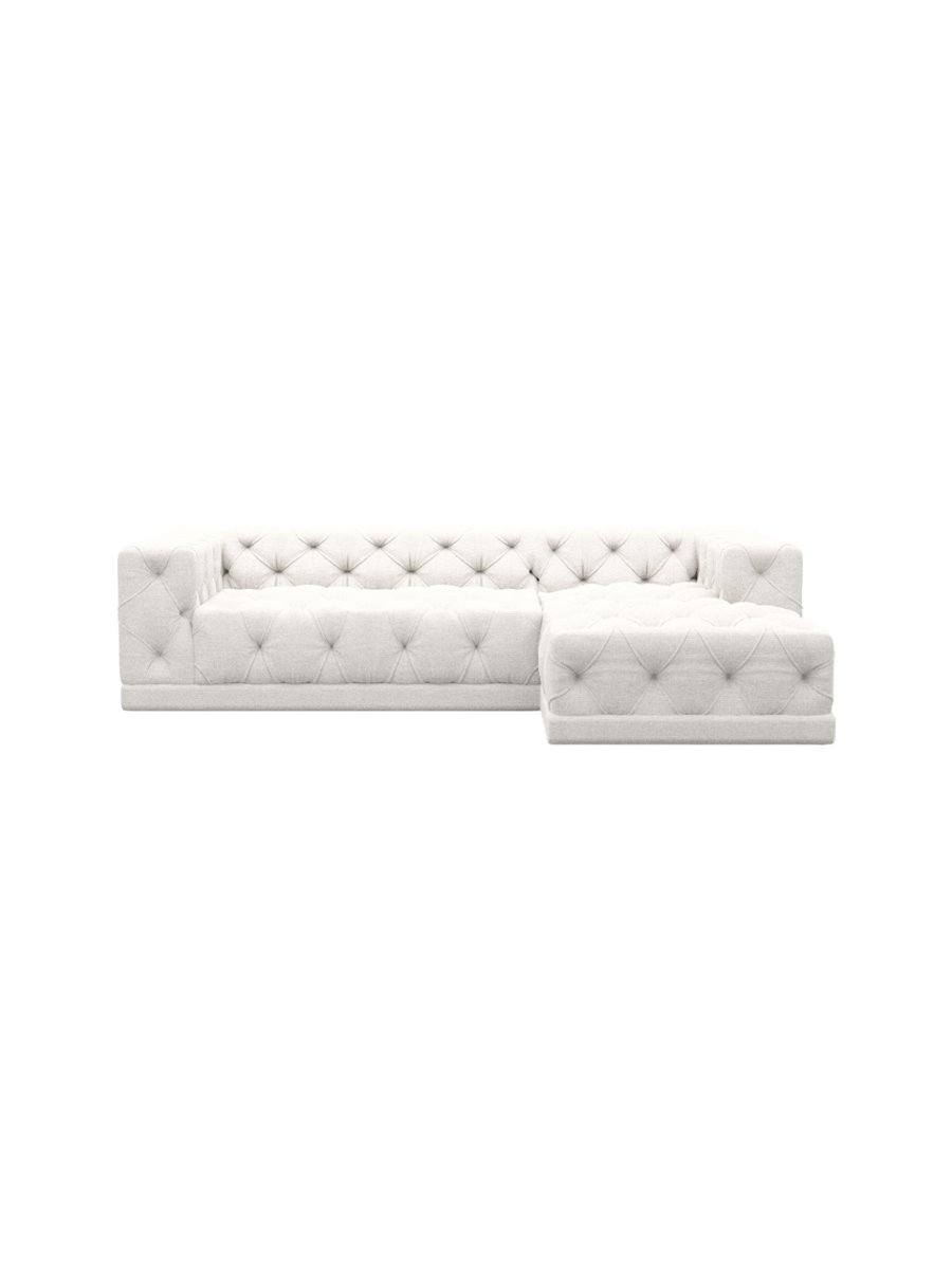 
4-Sitzer Design Ecksofa „Malika“ mit Strukturstoff-Bezug - Strukturstoff Anthrazit / Eckteil links
