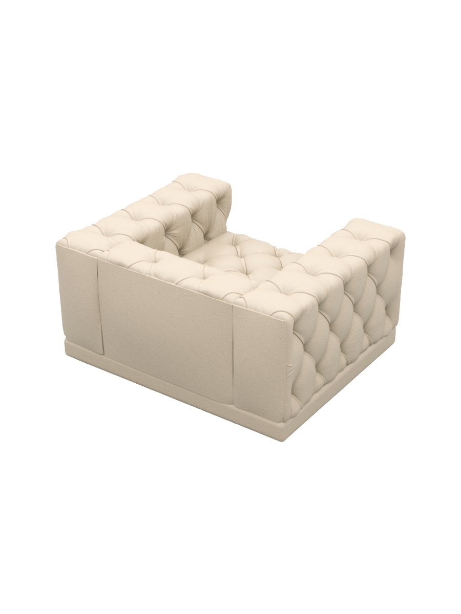 
Design Echtleder Loungesessel „Malika“ - Echtleder Beige