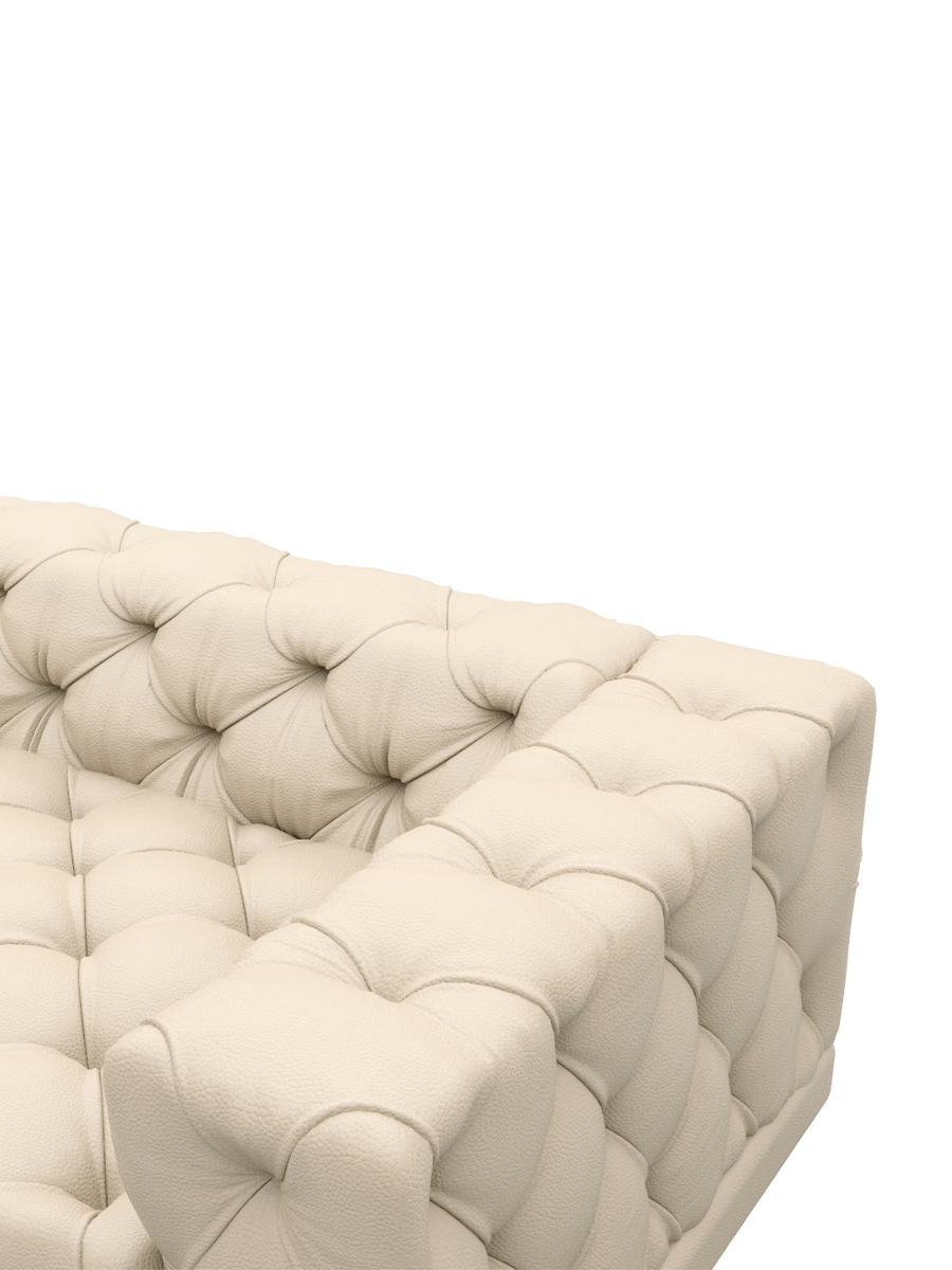 
Design Echtleder Loungesessel „Malika“ - Echtleder Beige
