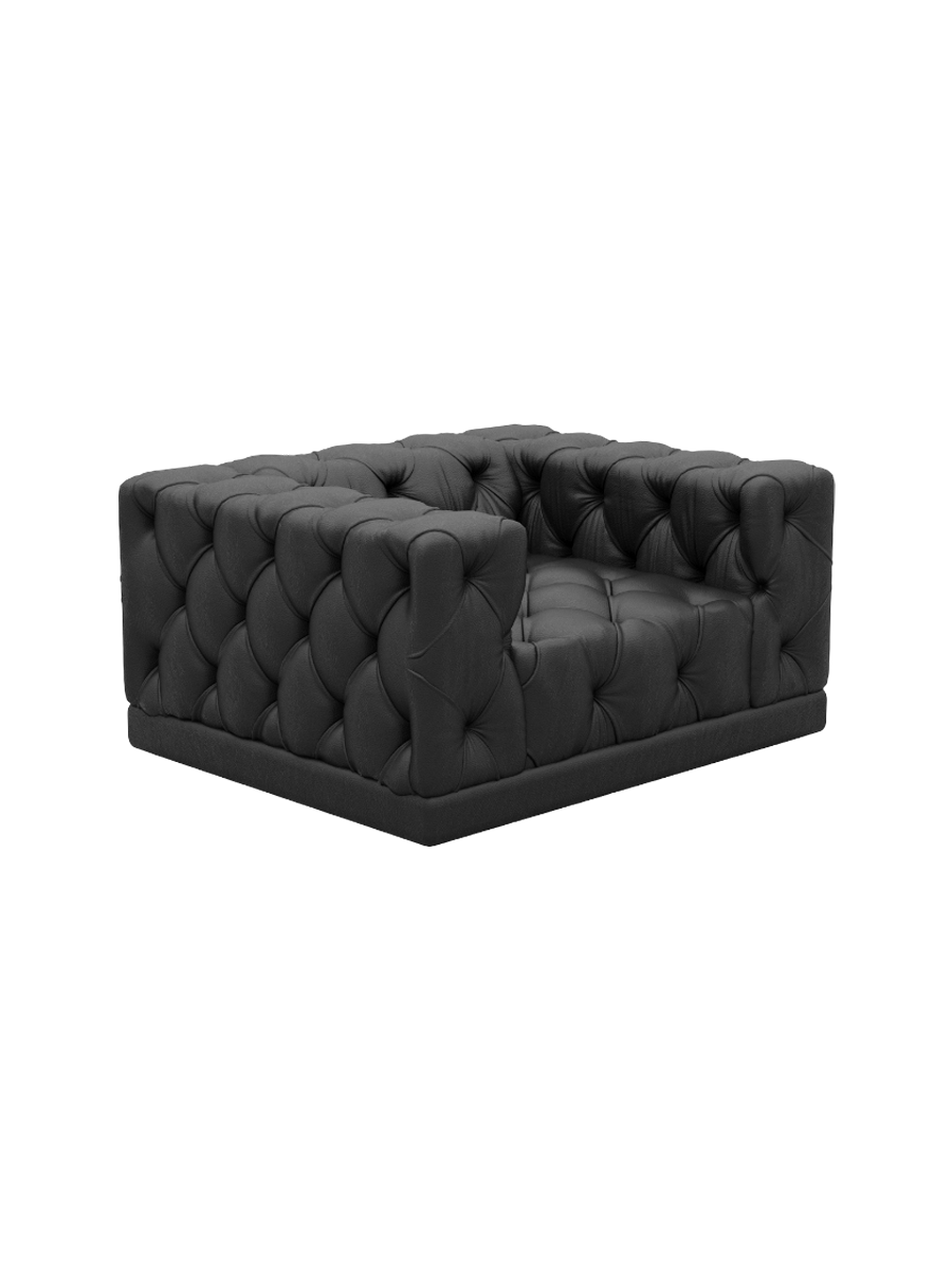 
Design Echtleder Loungesessel „Malika“ - Echtleder Beige
