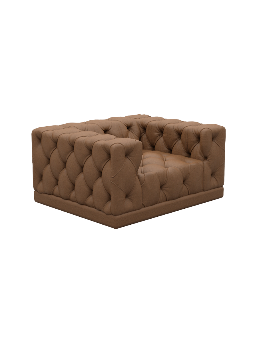 
Design Echtleder Loungesessel „Malika“ - Echtleder Beige