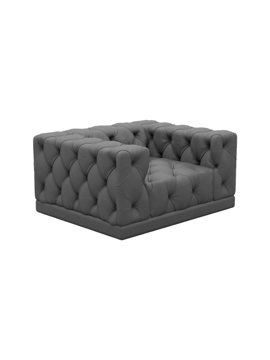 
Design Echtleder Loungesessel „Malika“ - Echtleder Beige