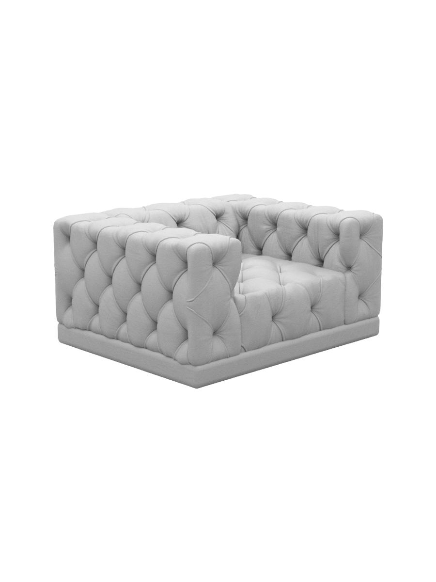 
Design Echtleder Loungesessel „Malika“ - Echtleder Beige