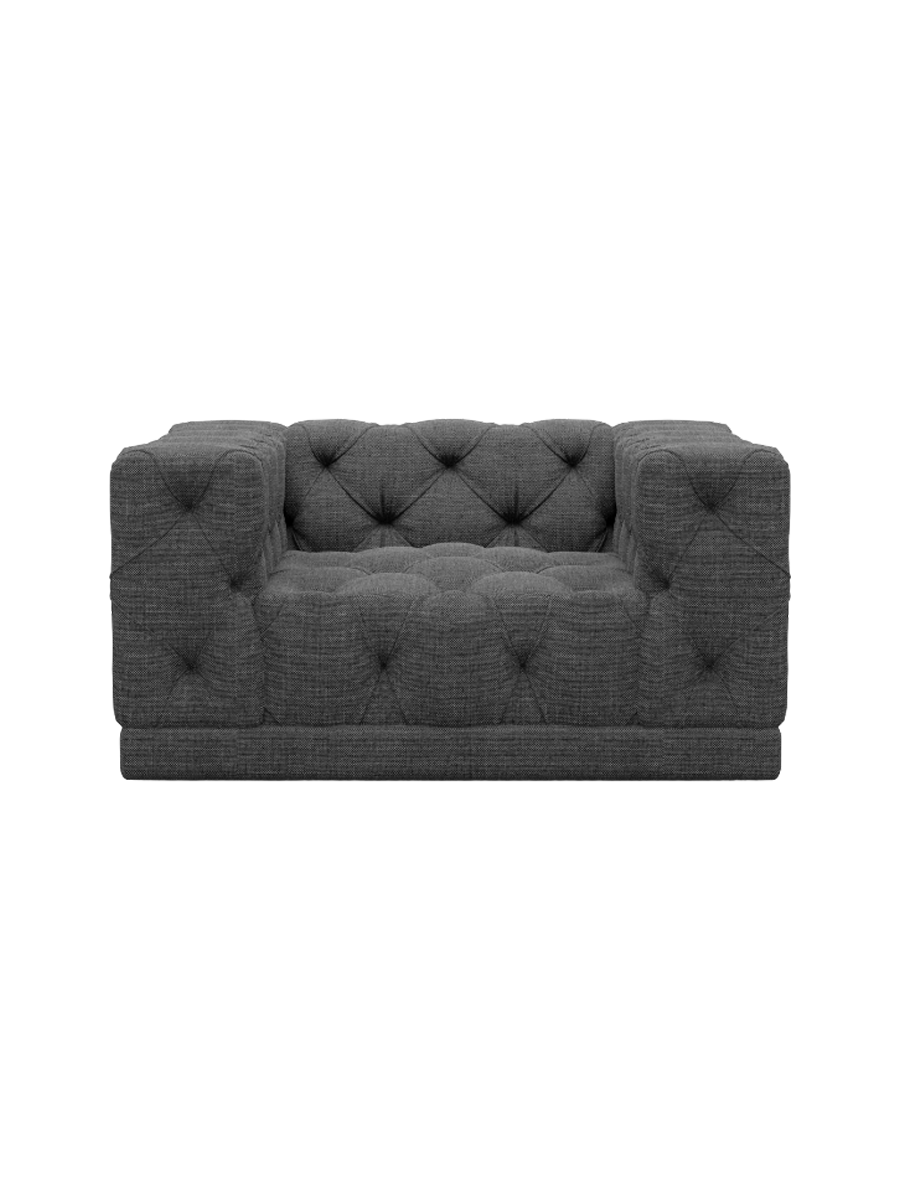 
Design Loungesessel „Malika“ mit Strukturstoff-Bezug - Strukturstoff Anthrazit