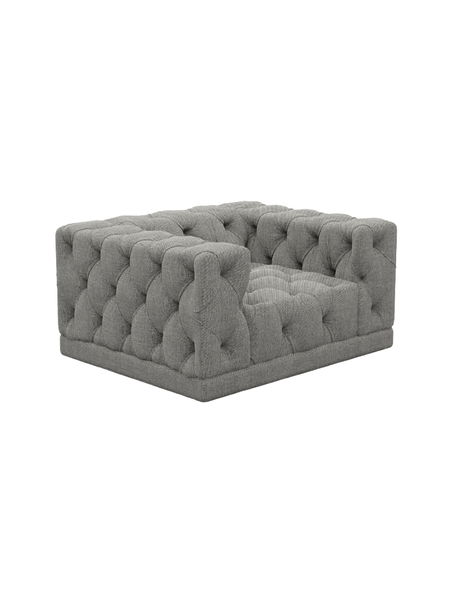 
Design Loungesessel „Malika“ mit Strukturstoff-Bezug - Strukturstoff Anthrazit