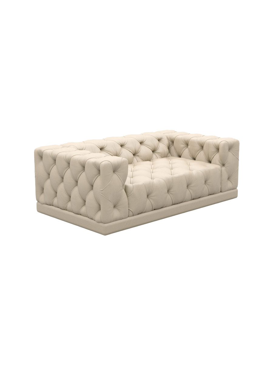 
2-Sitzer Design Echtleder Sofa „Malika“ - Echtleder Beige