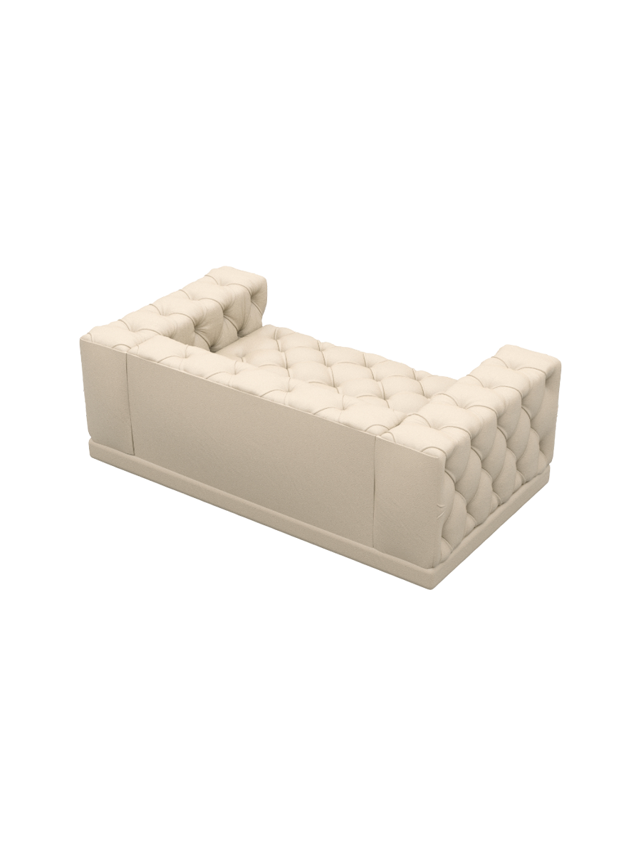
2-Sitzer Design Echtleder Sofa „Malika“ - Echtleder Beige