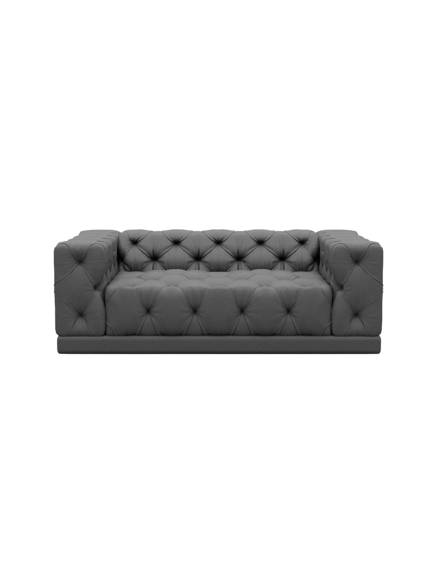 
2-Sitzer Design Echtleder Sofa „Malika“ - Echtleder Beige