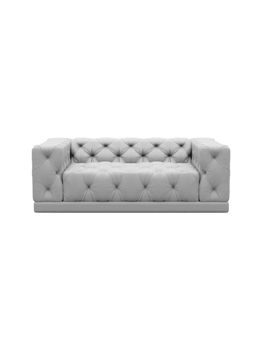 
2-Sitzer Design Echtleder Sofa „Malika“ - Echtleder Beige