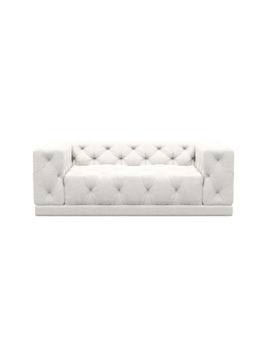 
2-Sitzer Design Echtleder Sofa „Malika“ - Echtleder Beige