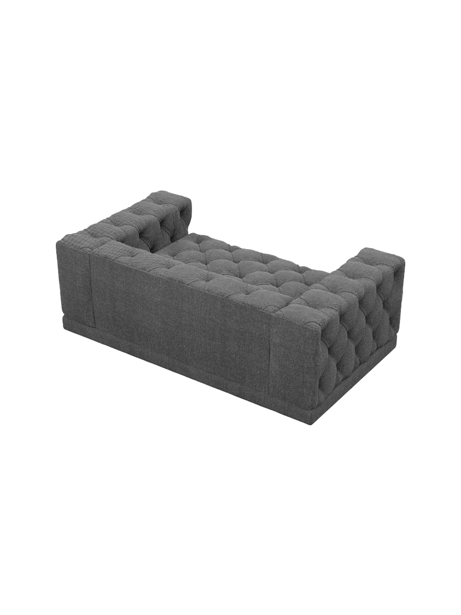 
2-Sitzer Design Sofa „Malika“ mit Strukturstoff-Bezug - Strukturstoff Anthrazit