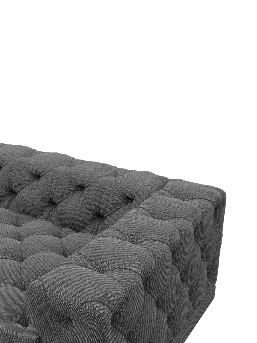 
2-Sitzer Design Sofa „Malika“ mit Strukturstoff-Bezug - Strukturstoff Anthrazit