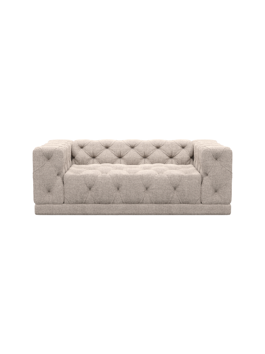 
2-Sitzer Design Sofa „Malika“ mit Strukturstoff-Bezug - Strukturstoff Anthrazit
