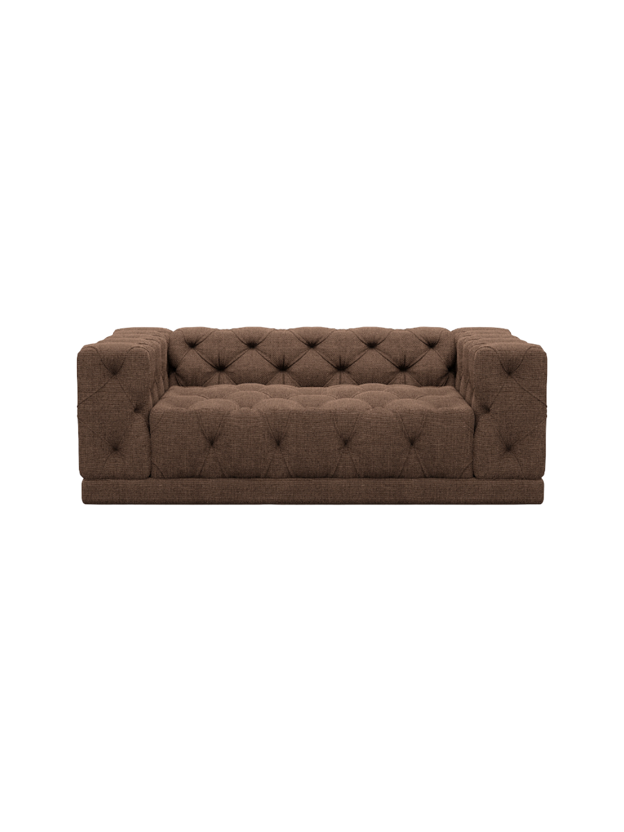 
2-Sitzer Design Sofa „Malika“ mit Strukturstoff-Bezug - Strukturstoff Anthrazit