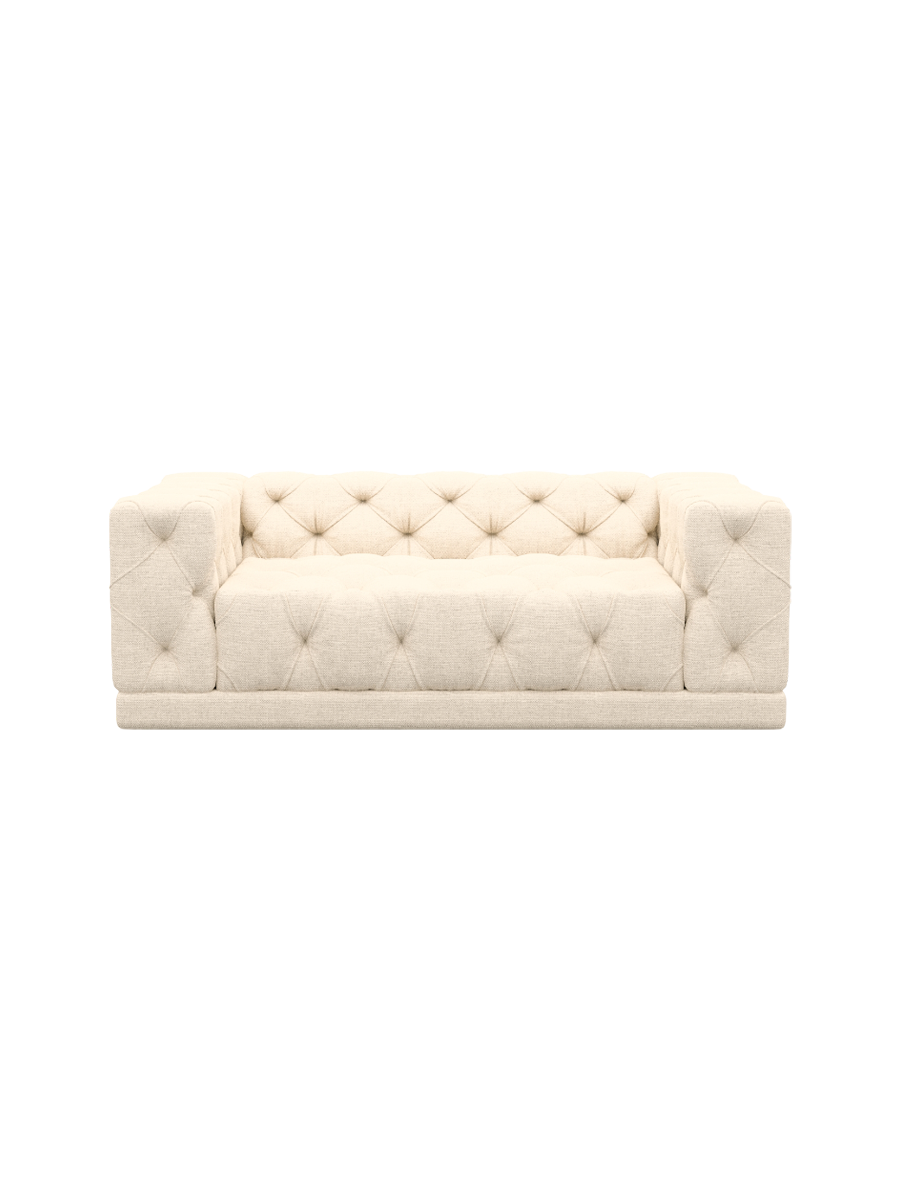 
2-Sitzer Design Sofa „Malika“ mit Strukturstoff-Bezug - Strukturstoff Anthrazit