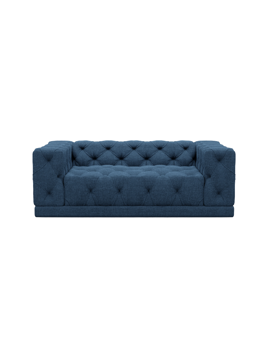 
2-Sitzer Design Sofa „Malika“ mit Strukturstoff-Bezug - Strukturstoff Anthrazit