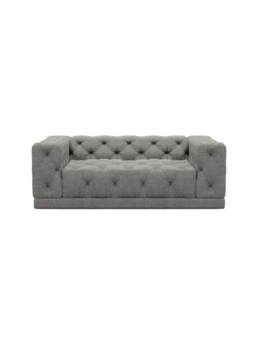 
2-Sitzer Design Sofa „Malika“ mit Strukturstoff-Bezug - Strukturstoff Anthrazit