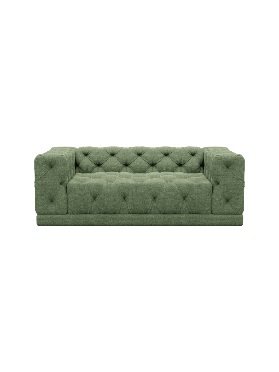 
2-Sitzer Design Sofa „Malika“ mit Strukturstoff-Bezug - Strukturstoff Anthrazit