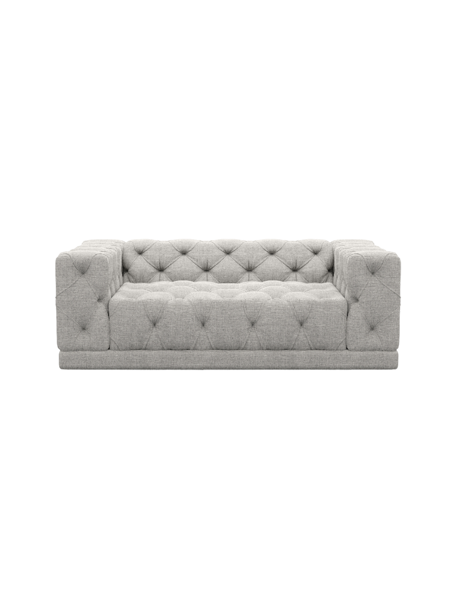 
2-Sitzer Design Sofa „Malika“ mit Strukturstoff-Bezug - Strukturstoff Anthrazit