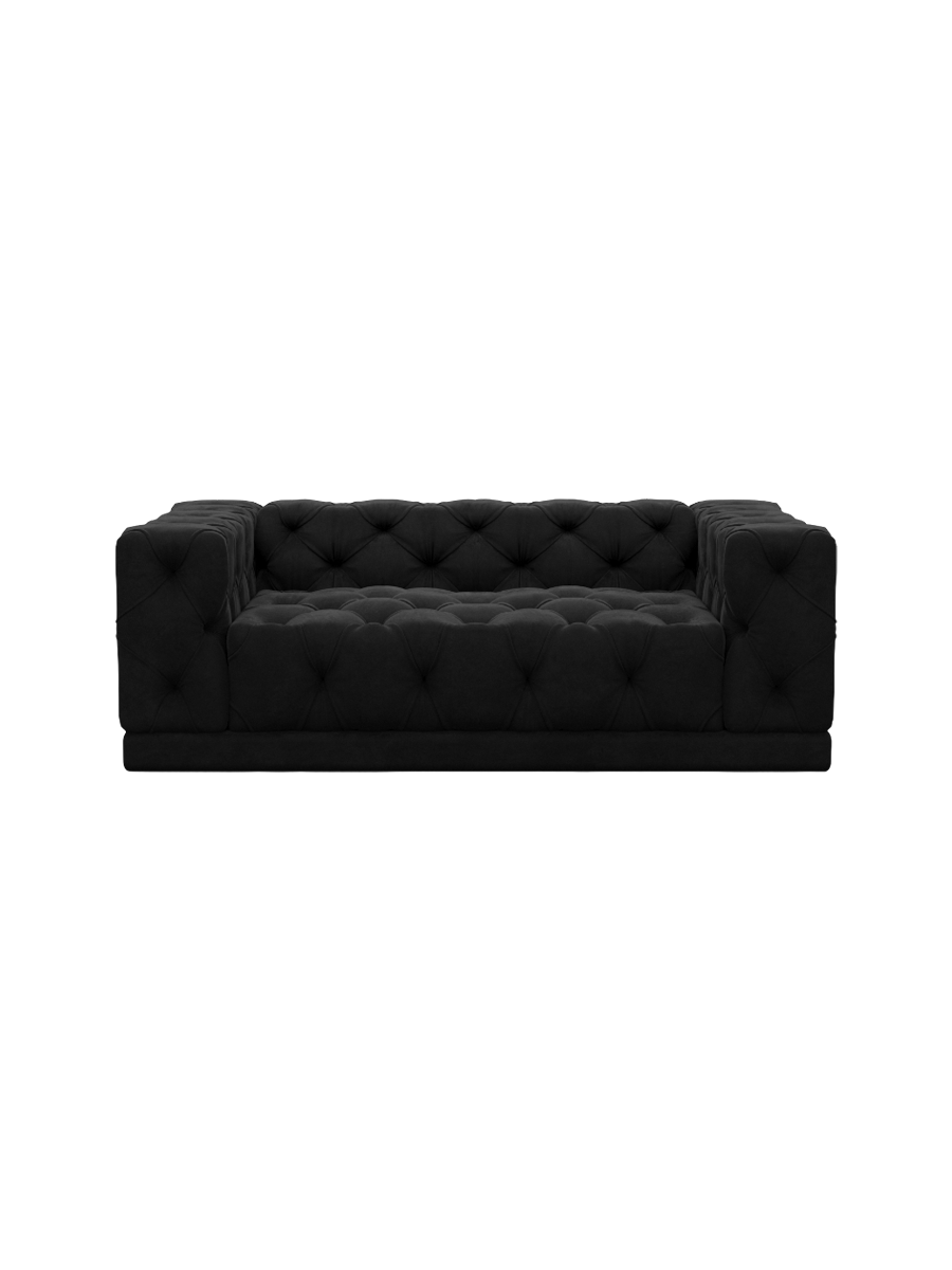 
2-Sitzer Design Sofa „Malika“ mit Samtbezug - Samtbezug Königsblau
