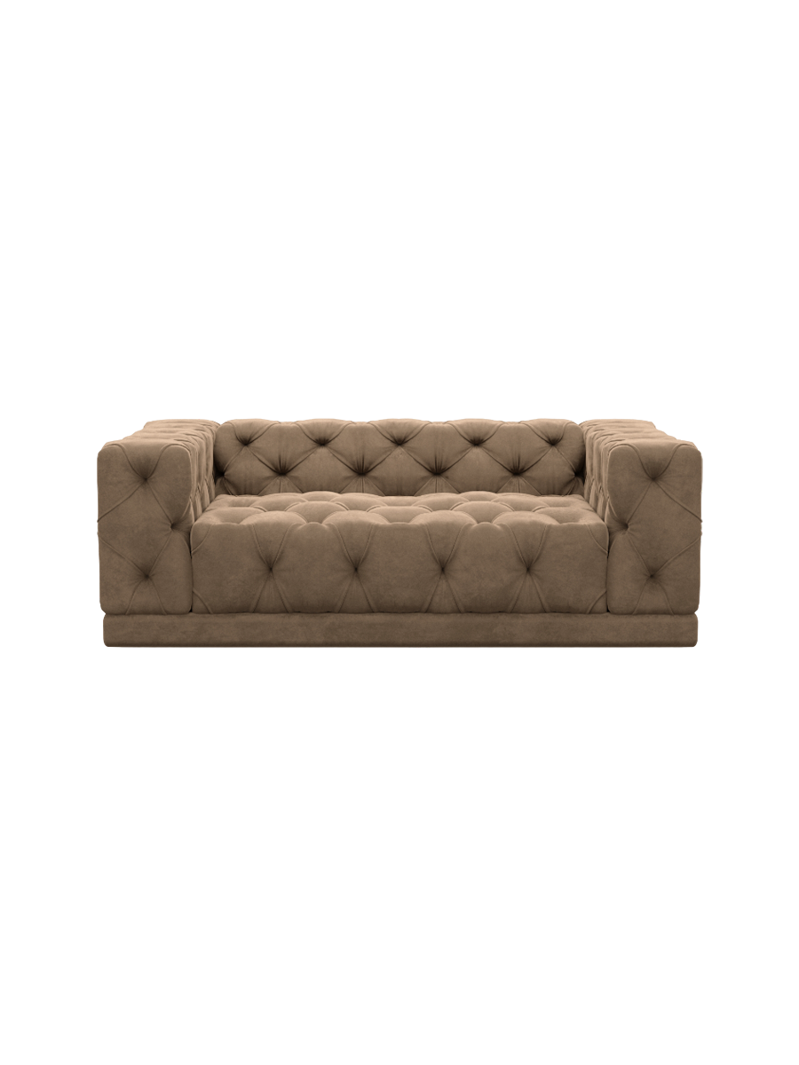 
2-Sitzer Design Sofa „Malika“ mit Samtbezug - Samtbezug Königsblau