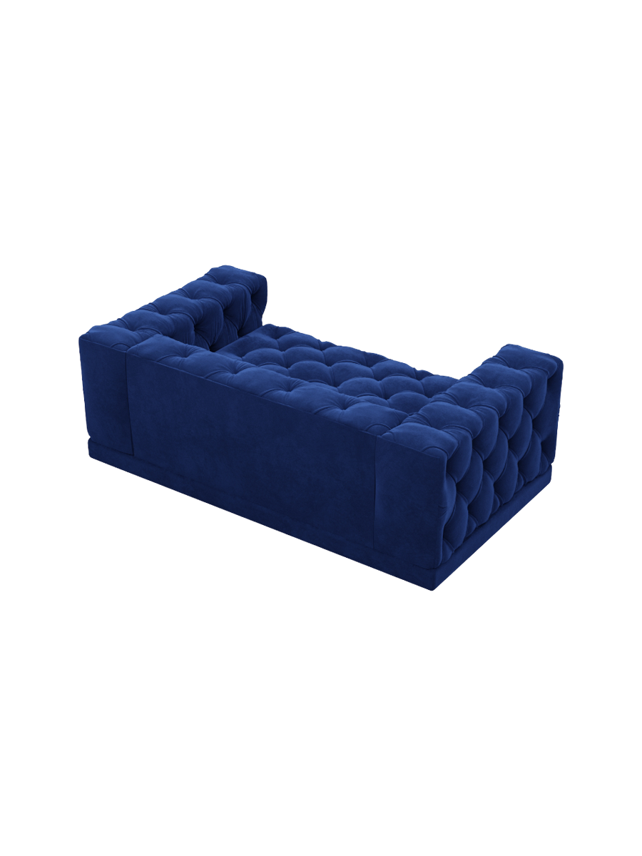 
2-Sitzer Design Sofa „Malika“ mit Samtbezug - Samtbezug Königsblau
