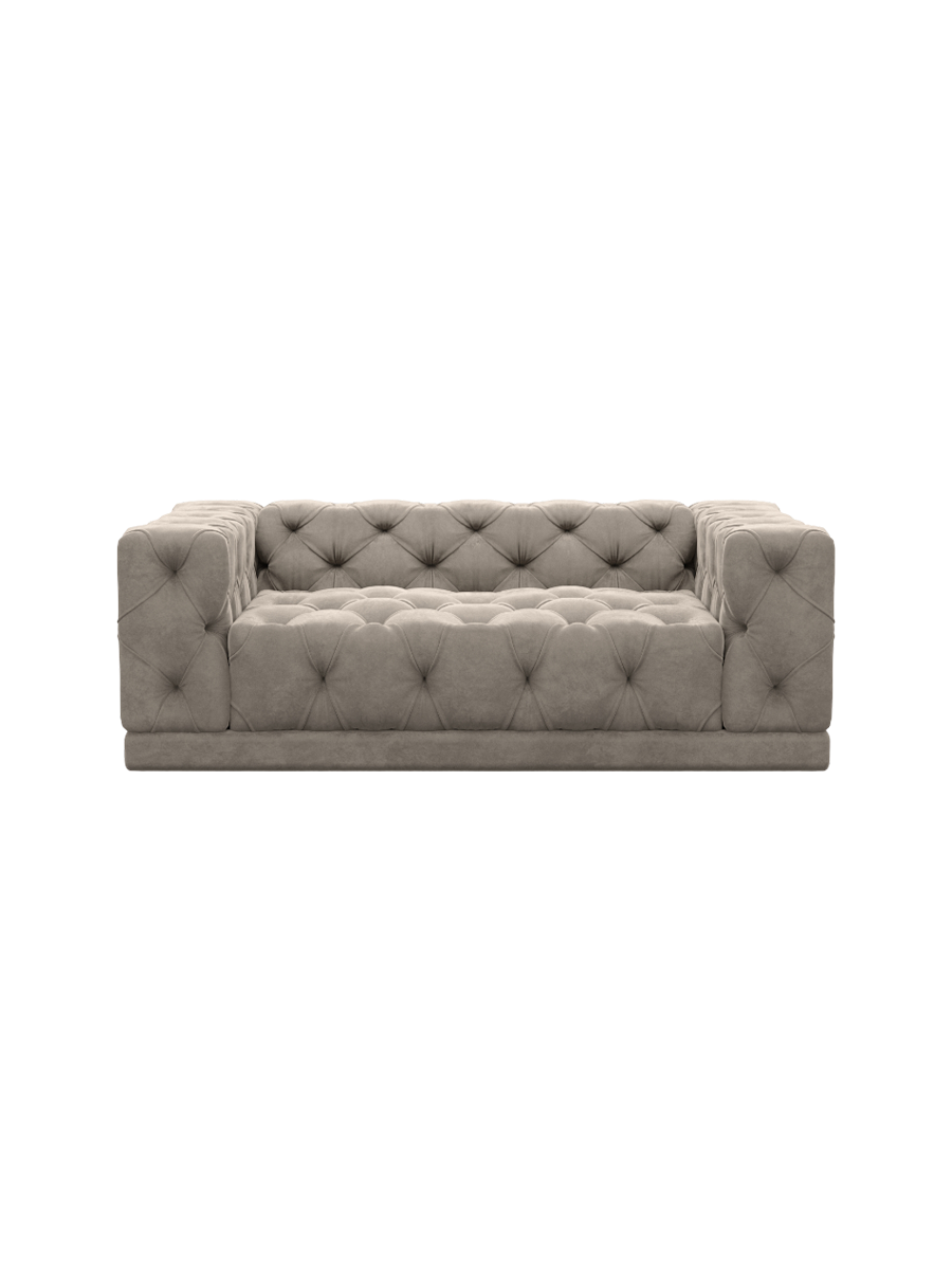 
2-Sitzer Design Sofa „Malika“ mit Samtbezug - Samtbezug Königsblau
