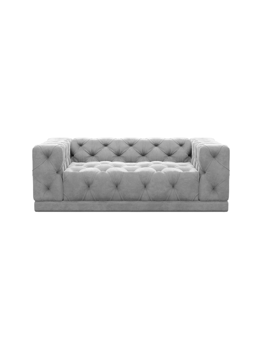 
2-Sitzer Design Sofa „Malika“ mit Samtbezug - Samtbezug Königsblau