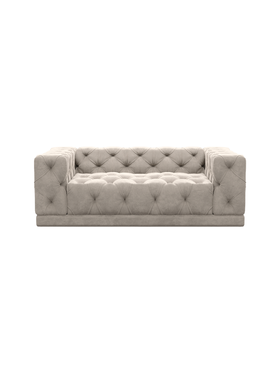 
2-Sitzer Design Sofa „Malika“ mit Samtbezug - Samtbezug Königsblau