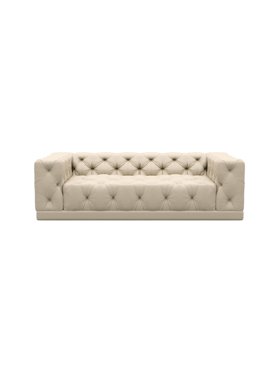 
3-Sitzer Design Echtleder Sofa „Malika“ - Echtleder Beige
