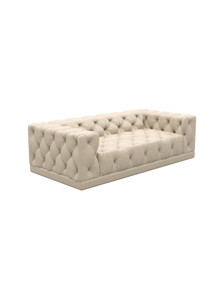 
3-Sitzer Design Echtleder Sofa „Malika“ - Echtleder Beige
