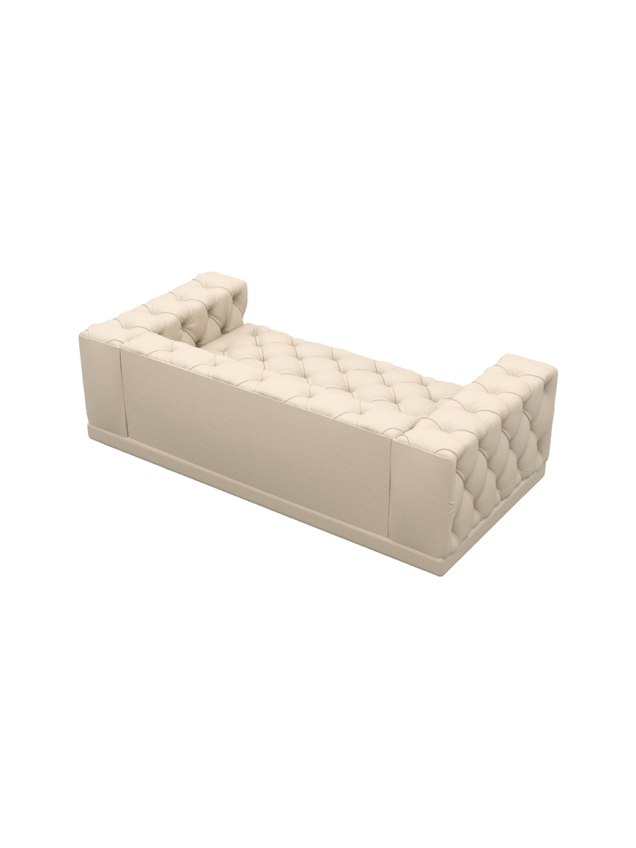 
3-Sitzer Design Echtleder Sofa „Malika“ - Echtleder Beige