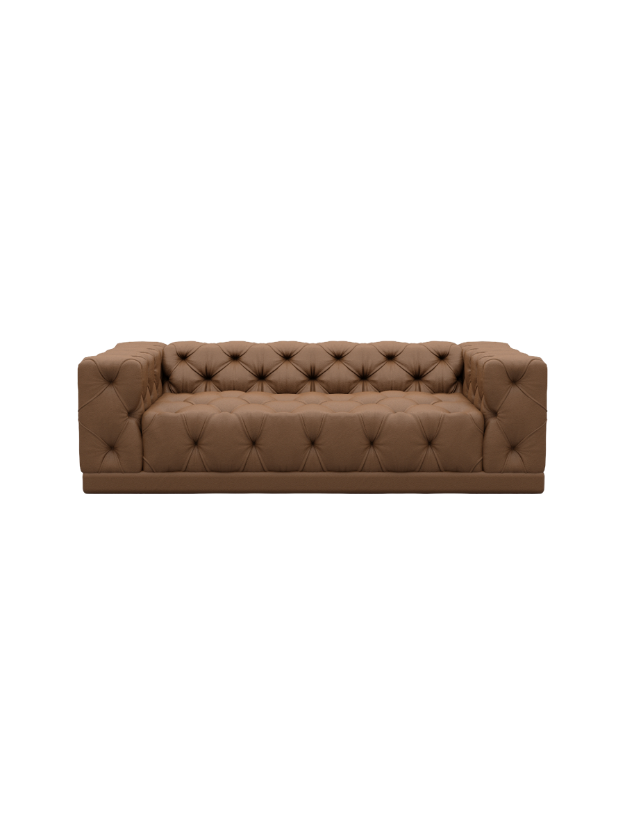 
3-Sitzer Design Echtleder Sofa „Malika“ - Echtleder Beige