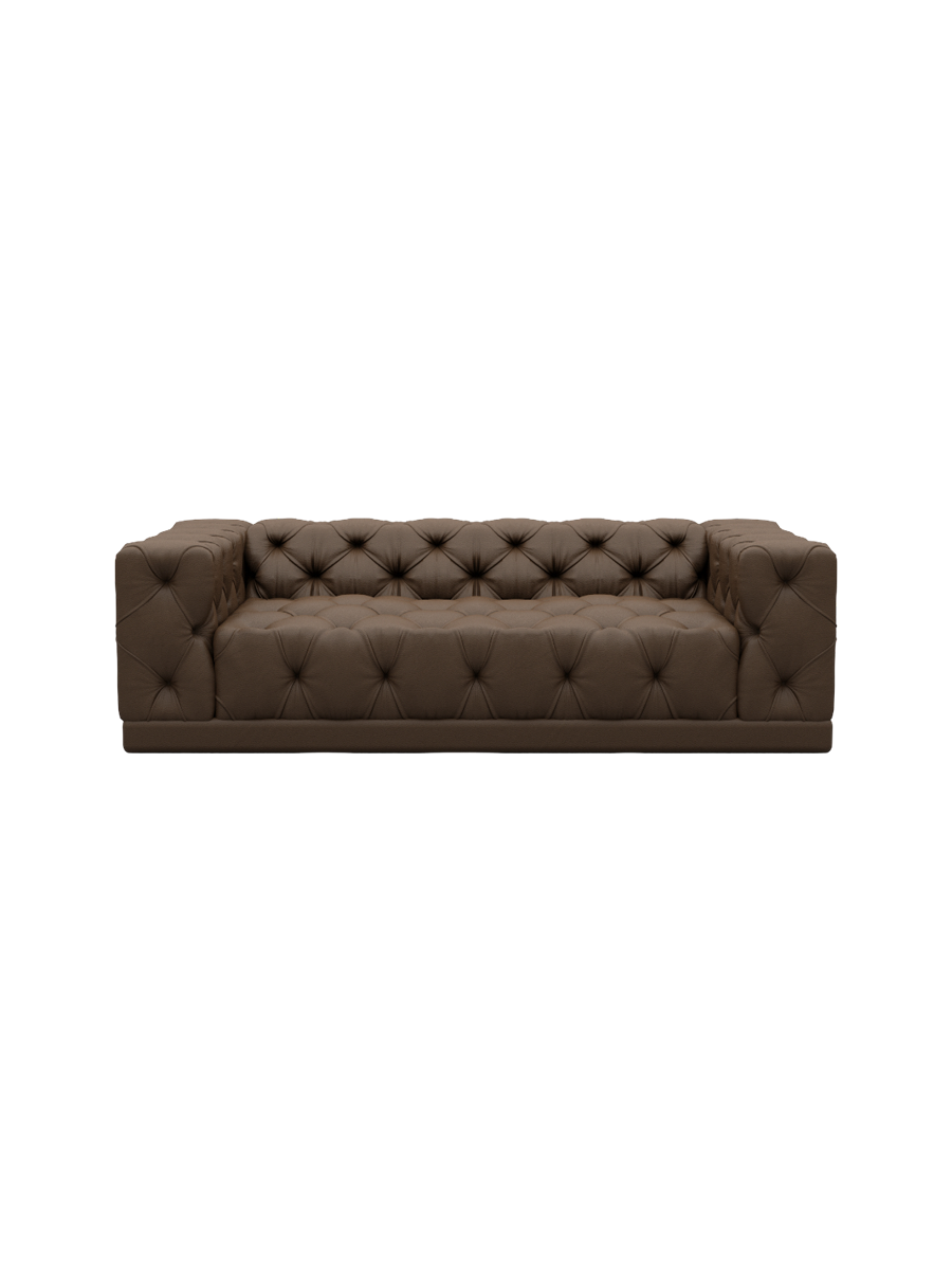 
3-Sitzer Design Echtleder Sofa „Malika“ - Echtleder Beige