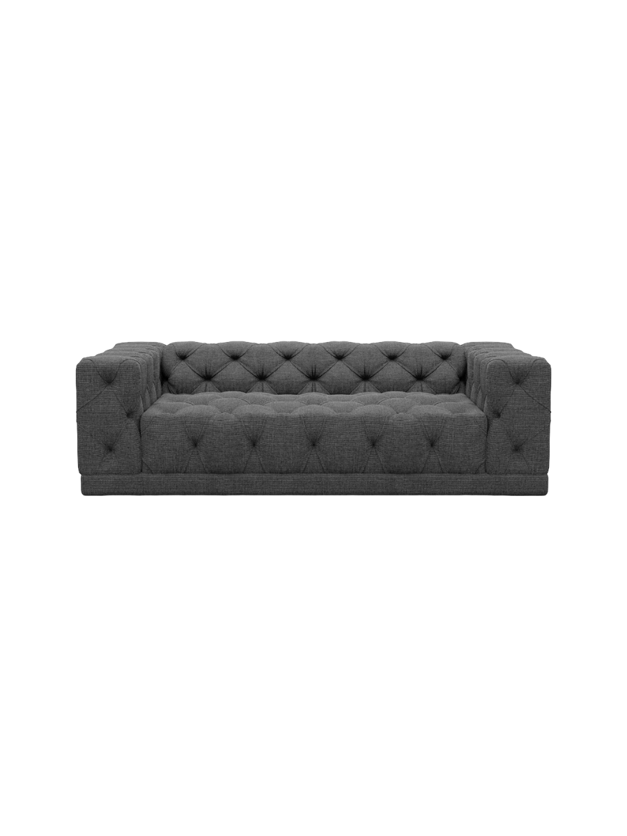 
3-Sitzer Design Sofa „Malika“ mit Strukturstoff-Bezug - Strukturstoff Anthrazit