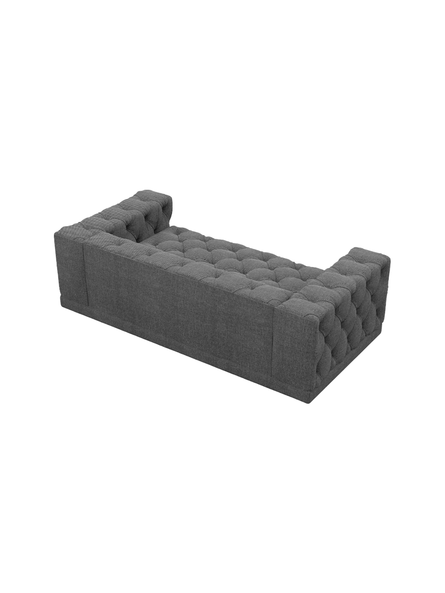 
3-Sitzer Design Sofa „Malika“ mit Strukturstoff-Bezug - Strukturstoff Anthrazit