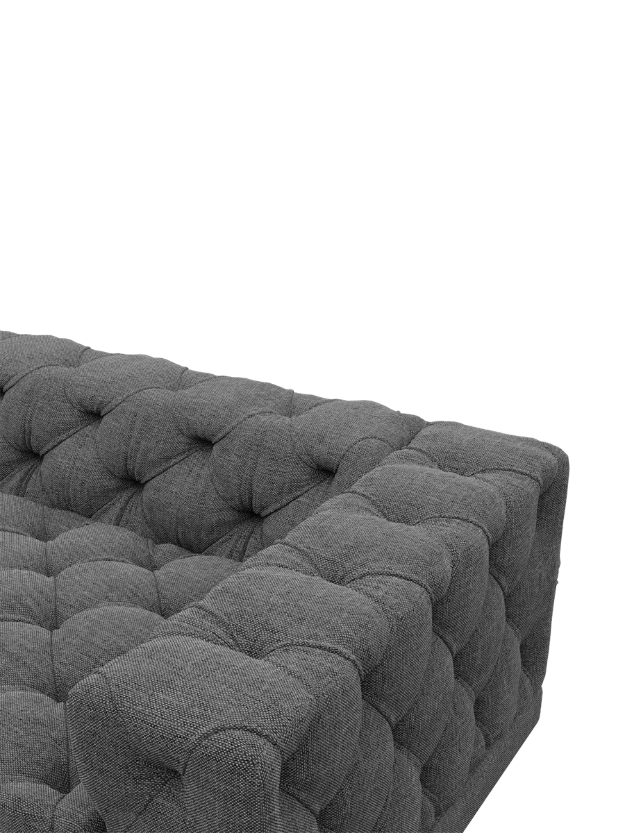 
3-Sitzer Design Sofa „Malika“ mit Strukturstoff-Bezug - Strukturstoff Anthrazit