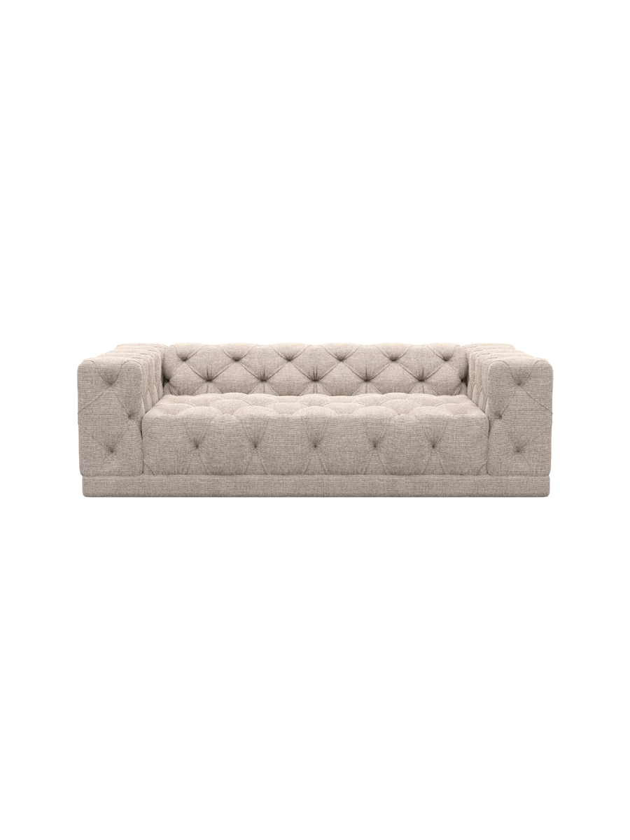 
3-Sitzer Design Sofa „Malika“ mit Strukturstoff-Bezug - Strukturstoff Anthrazit